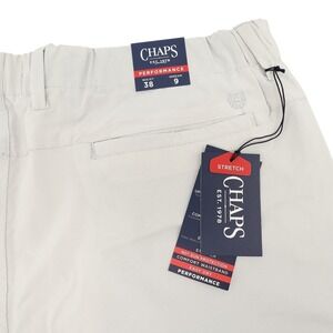 Chaps Performance Mens Shorts 38 Grey Stretch Comfort‎ Waistband NEW MSRP $65